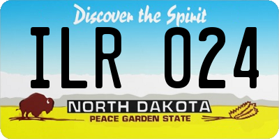 ND license plate ILR024