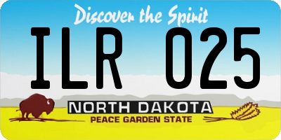 ND license plate ILR025