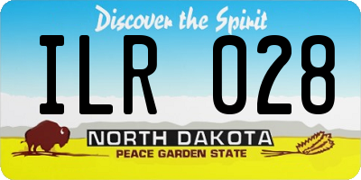 ND license plate ILR028