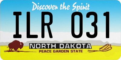 ND license plate ILR031