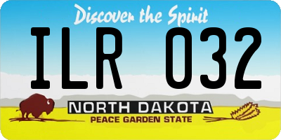 ND license plate ILR032