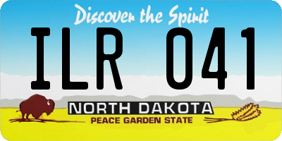 ND license plate ILR041