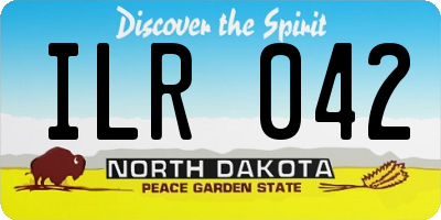 ND license plate ILR042