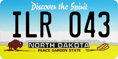 ND license plate ILR043