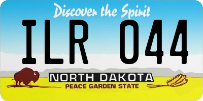ND license plate ILR044