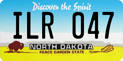 ND license plate ILR047