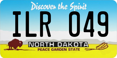 ND license plate ILR049