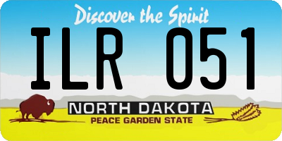ND license plate ILR051