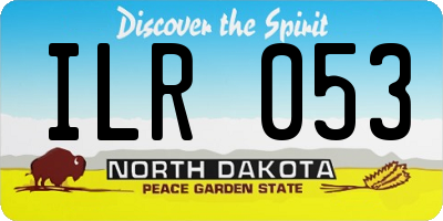 ND license plate ILR053