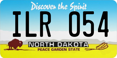 ND license plate ILR054