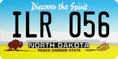 ND license plate ILR056