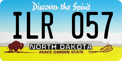 ND license plate ILR057