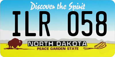 ND license plate ILR058