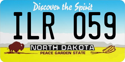 ND license plate ILR059