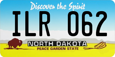 ND license plate ILR062
