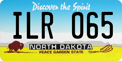 ND license plate ILR065