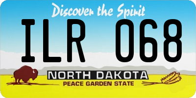 ND license plate ILR068