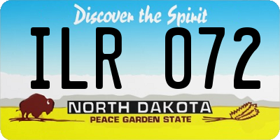 ND license plate ILR072