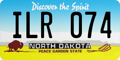 ND license plate ILR074