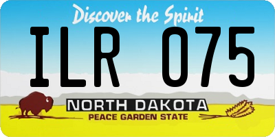 ND license plate ILR075
