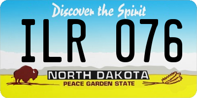 ND license plate ILR076