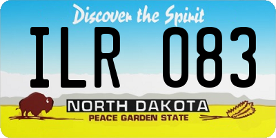 ND license plate ILR083