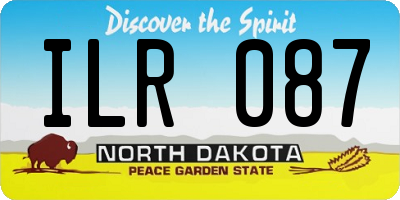 ND license plate ILR087