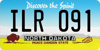 ND license plate ILR091