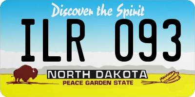 ND license plate ILR093