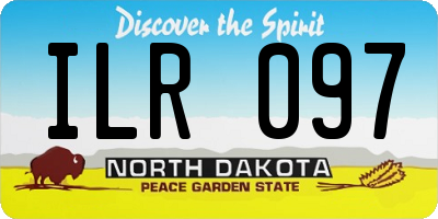 ND license plate ILR097