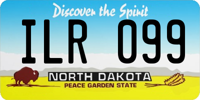 ND license plate ILR099