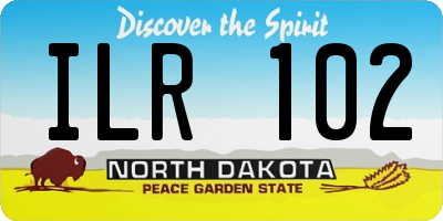 ND license plate ILR102