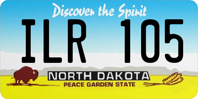 ND license plate ILR105