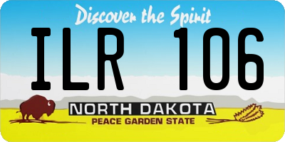 ND license plate ILR106