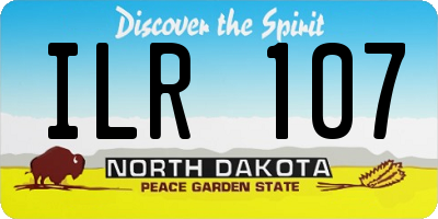 ND license plate ILR107