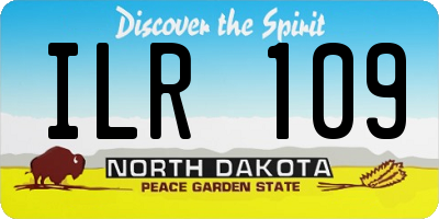ND license plate ILR109