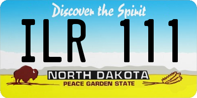 ND license plate ILR111