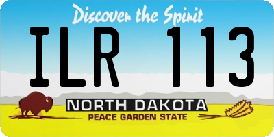 ND license plate ILR113