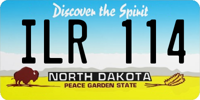 ND license plate ILR114