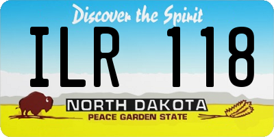 ND license plate ILR118