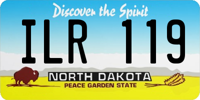 ND license plate ILR119