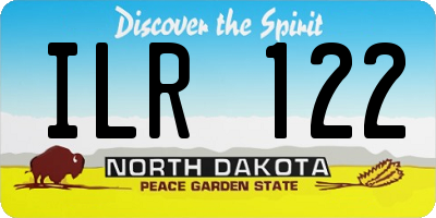ND license plate ILR122