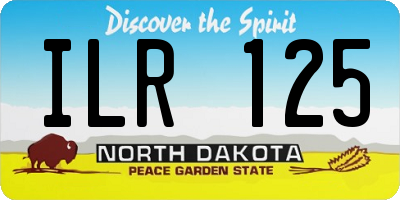 ND license plate ILR125