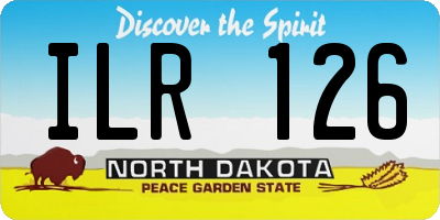 ND license plate ILR126