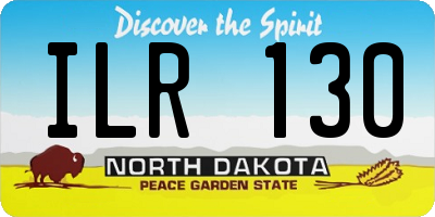 ND license plate ILR130