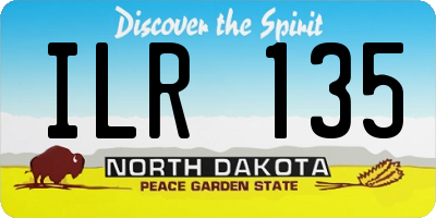 ND license plate ILR135