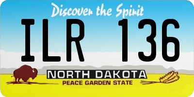 ND license plate ILR136