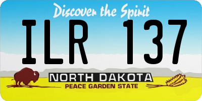 ND license plate ILR137