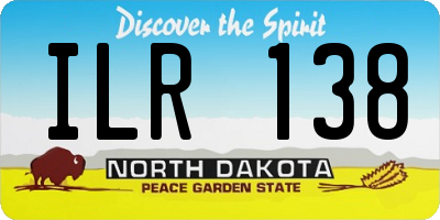 ND license plate ILR138
