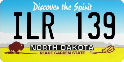 ND license plate ILR139